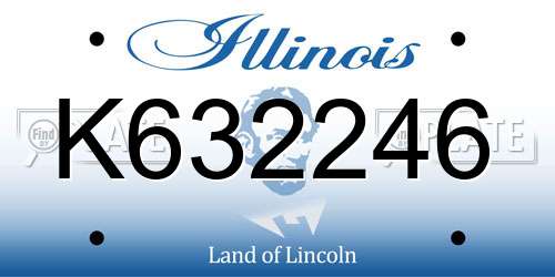 K632246 Illinois License Plate