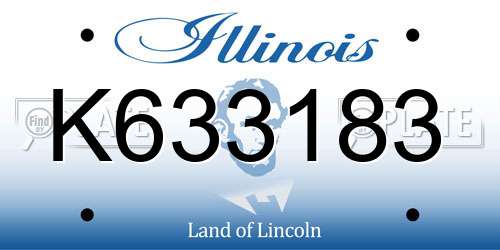K633183 Illinois License Plate