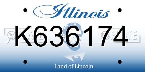K636174 Illinois License Plate