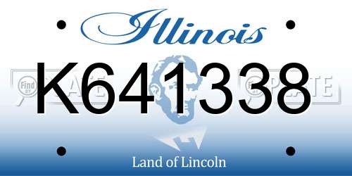 K641338 Illinois License Plate