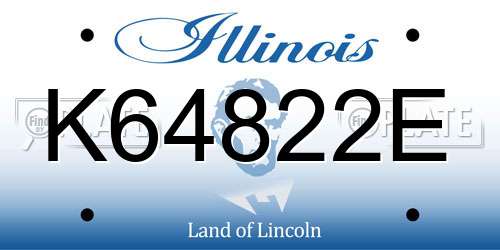 K64822E Illinois License Plate