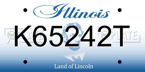 K65242T Illinois License Plate