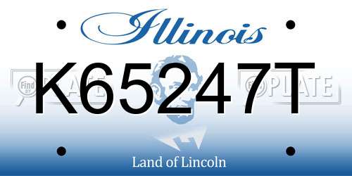 K65247T Illinois License Plate