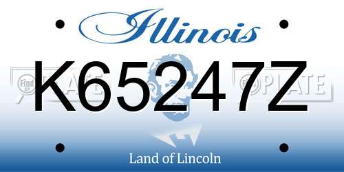 K65247Z Illinois License Plate