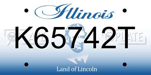 K65742T Illinois License Plate