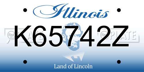 K65742Z Illinois License Plate