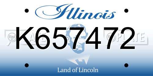 K657472 Illinois License Plate
