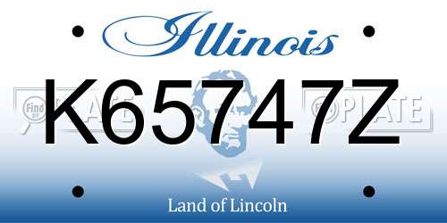 K65747Z Illinois License Plate