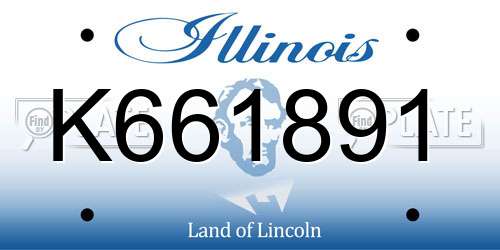 K661891 Illinois License Plate