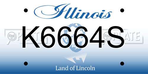 K6664S Illinois License Plate