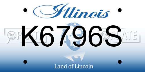 K6796S Illinois License Plate