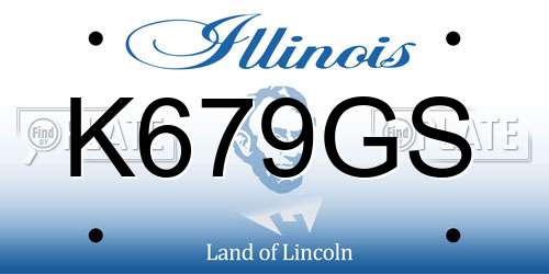 K679GS Illinois License Plate