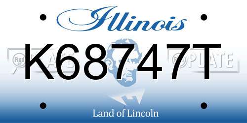 K68747T Illinois License Plate