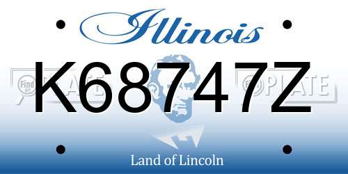 K68747Z Illinois License Plate
