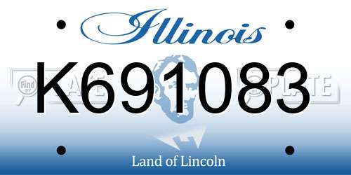K691083 Illinois License Plate