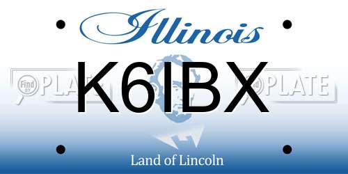 K6IBX Illinois License Plate