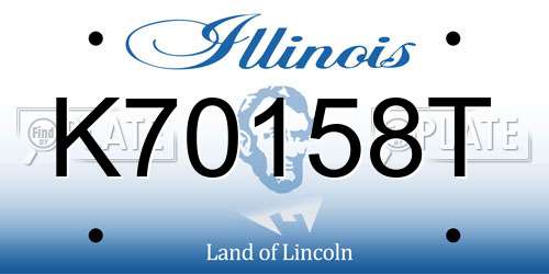 K70158T Illinois License Plate