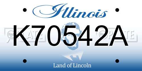K70542A Illinois License Plate