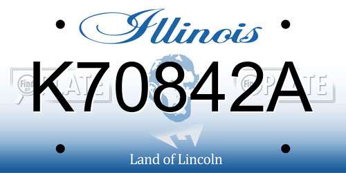 K70842A Illinois License Plate