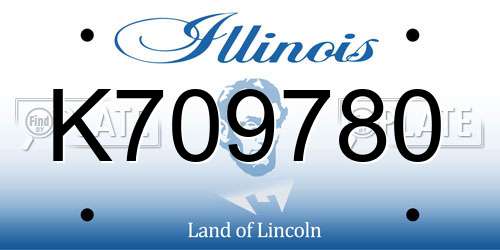 K709780 Illinois License Plate