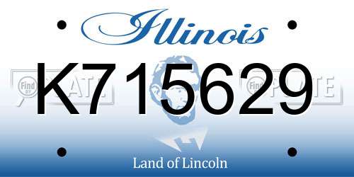 K715629 Illinois License Plate