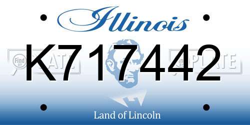 K717442 Illinois License Plate