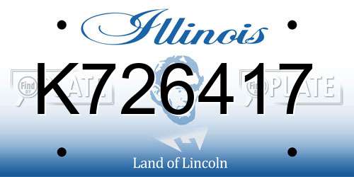 K726417 Illinois License Plate