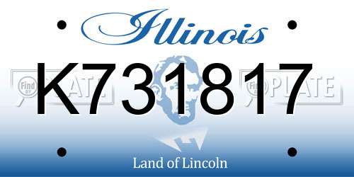 K731817 Illinois License Plate
