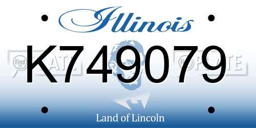 K749079 Illinois License Plate