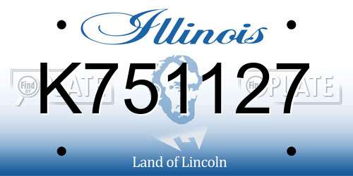 K751127 Illinois License Plate