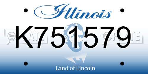 K751579 Illinois License Plate
