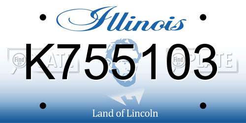 K755103 Illinois License Plate