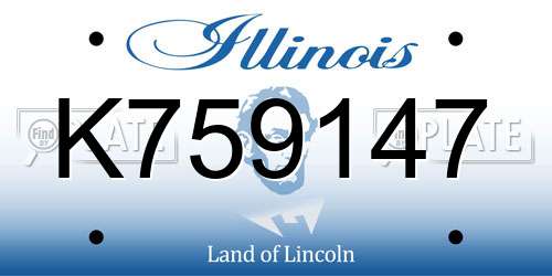 K759147 Illinois License Plate