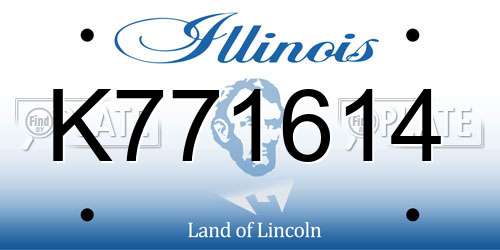 K771614 Illinois License Plate
