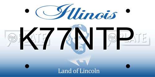 K77NTP Illinois License Plate