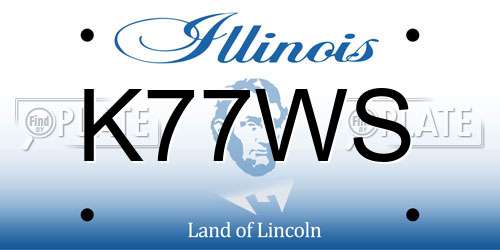 K77WS Illinois License Plate