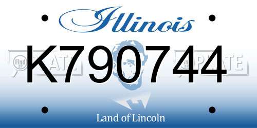 K790744 Illinois License Plate