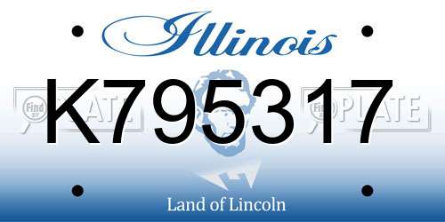 K795317 Illinois License Plate