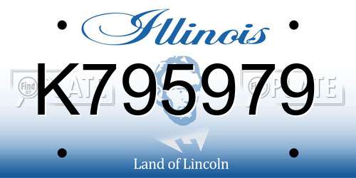 K795979 Illinois License Plate