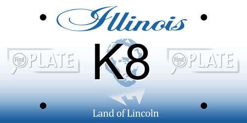 K8 Illinois License Plate
