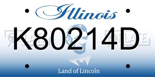 K80214D Illinois License Plate