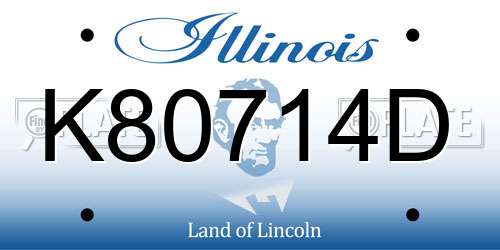 K80714D Illinois License Plate