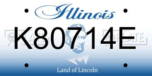 K80714E Illinois License Plate
