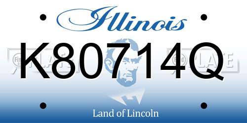 K80714Q Illinois License Plate