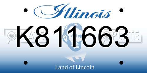 K811663 Illinois License Plate