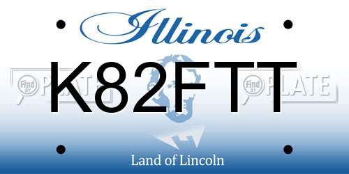 K82FTT Illinois License Plate