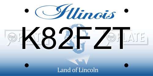 K82FZT Illinois License Plate