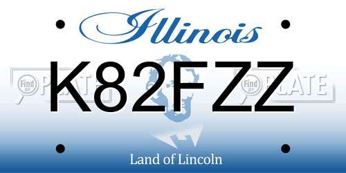 K82FZZ Illinois License Plate