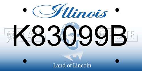 K83099B Illinois License Plate