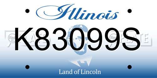 K83099S Illinois License Plate